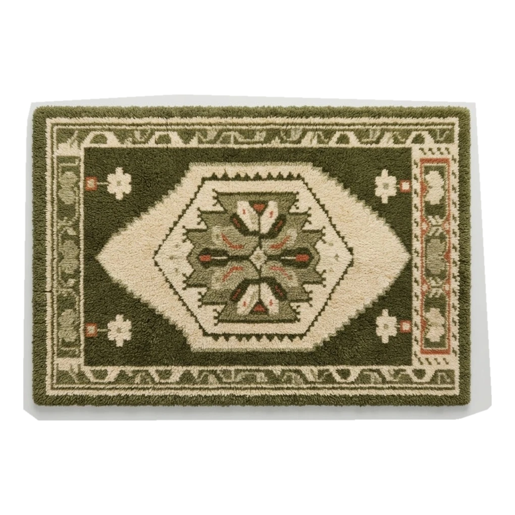 Olive Grove Medallion Hand Tufted Wool Rug - alternate view