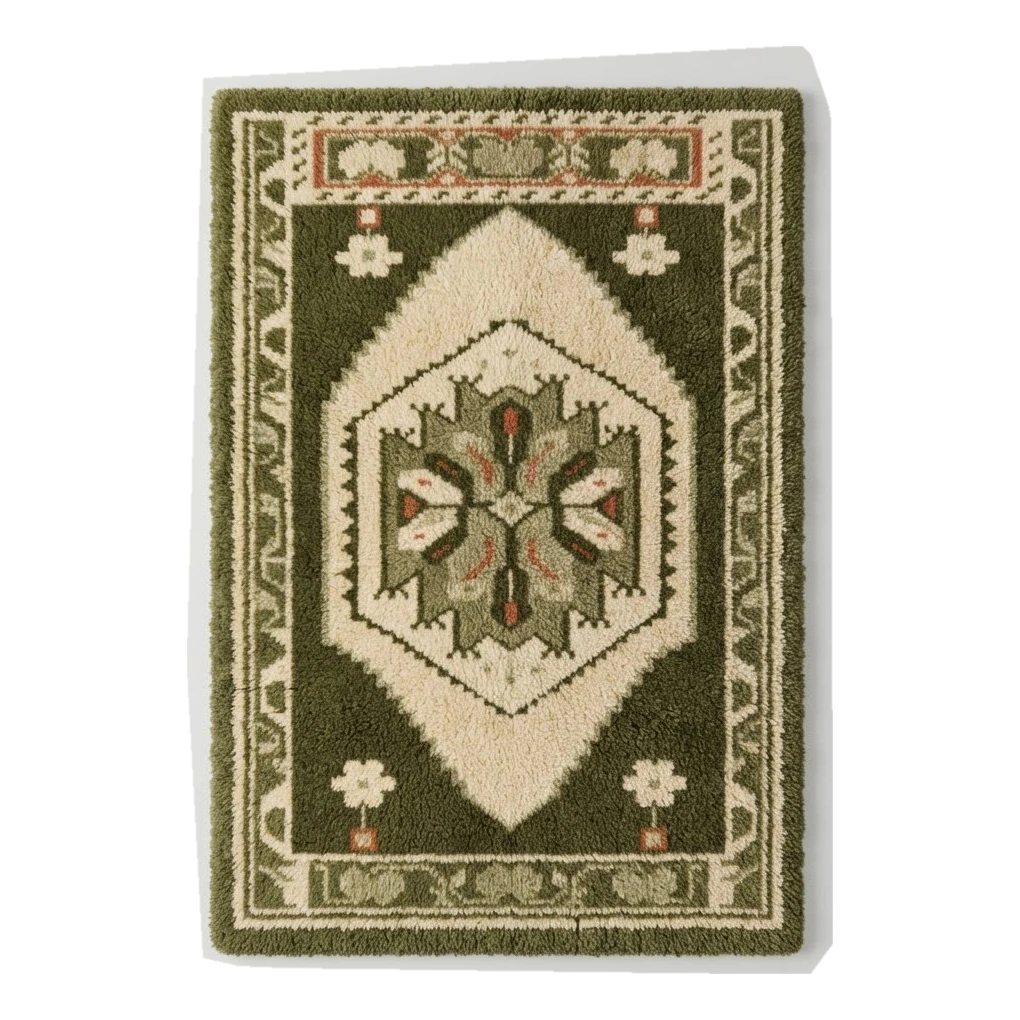 Olive Grove Medallion Hand Tufted Wool Rug