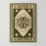 Olive Grove Medallion Hand Tufted Wool Rug - studio photo