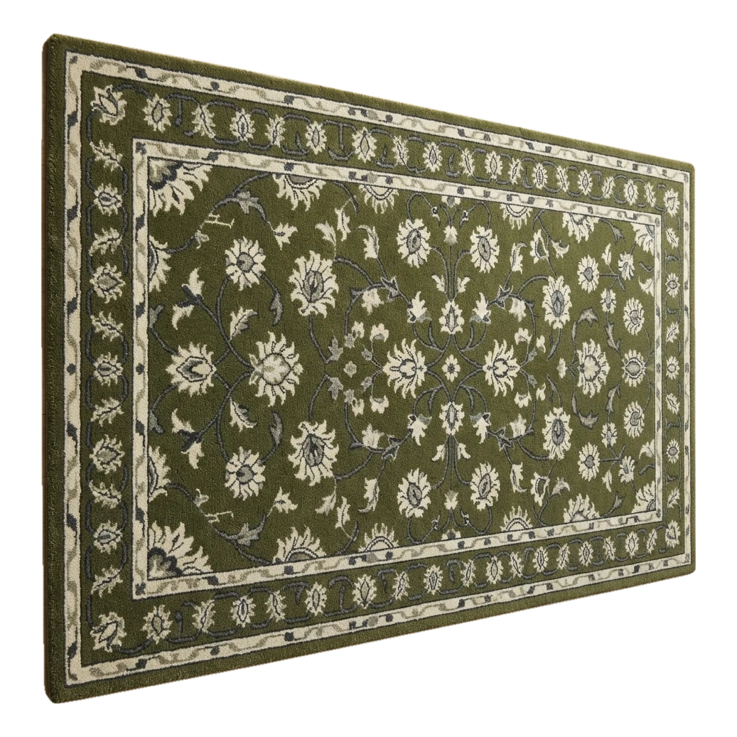 Olive Jasmine Field Hand Tufted Wool Rug - alternate view