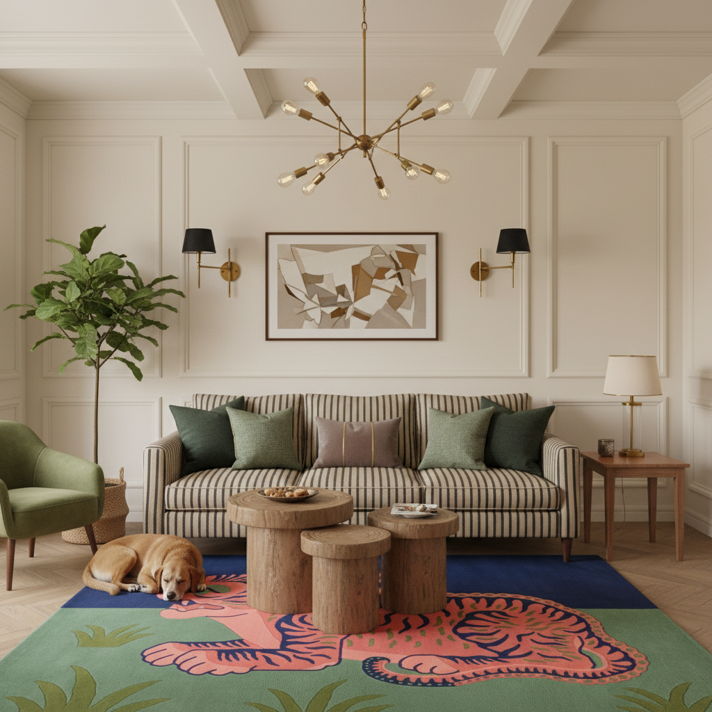 Opaline Silk Tiger Hand Knotted Rug