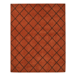 Orange Mesh Hand Tufted Wool Rug