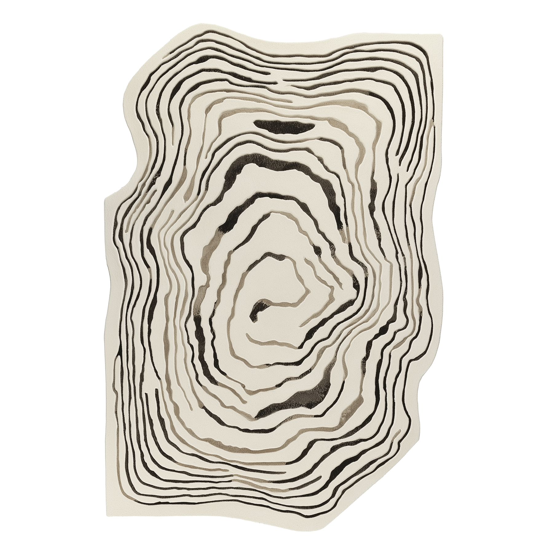 Organic Form Hand Tufted Wool Rug