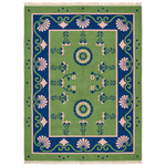Ornate Vine and Petal Hand Knotted Rug