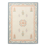 Pagoda Porcelain Garden Hand Tufted Wool Rug