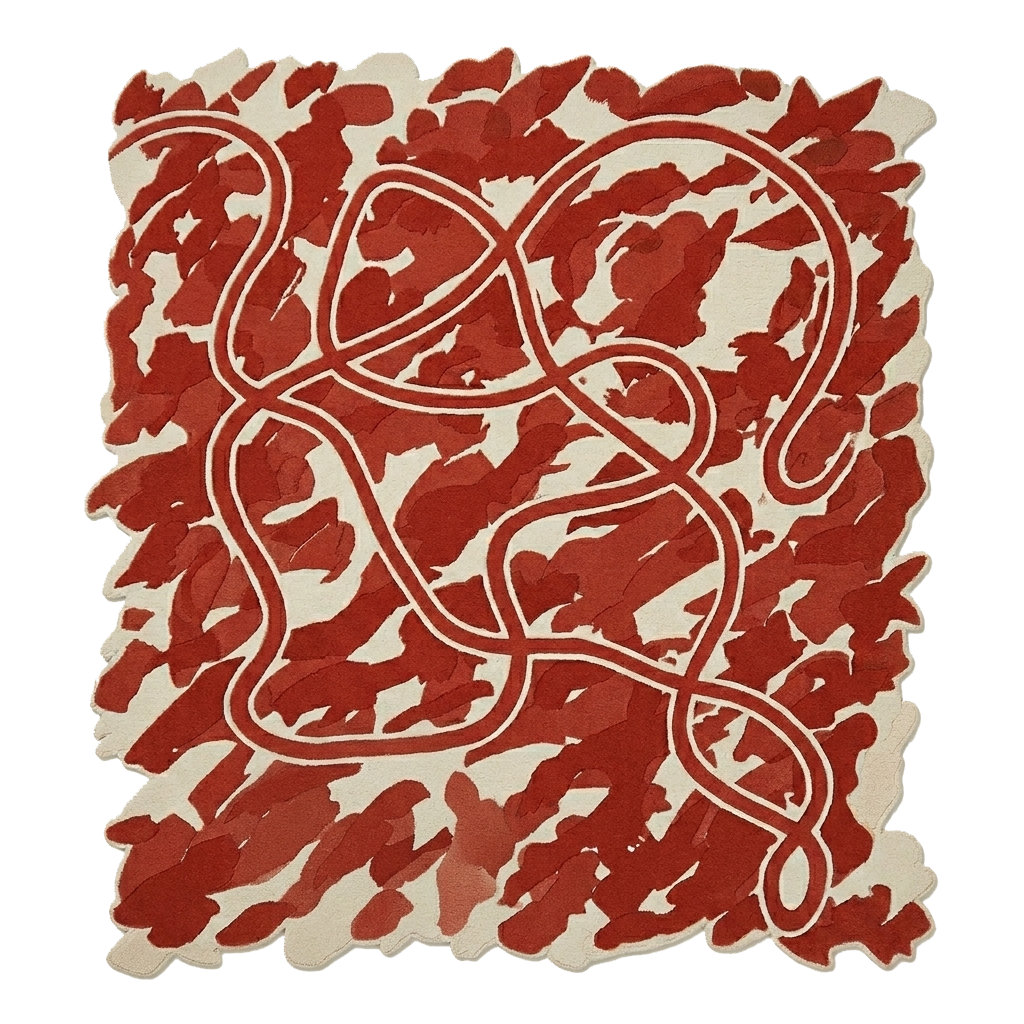 Painterly Effect Square Hand Tufted Wool Rug