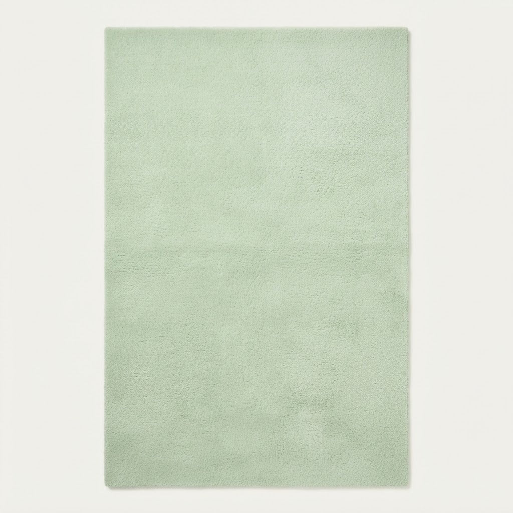 Pale Mint Morning Hand Tufted Wool Rug - studio photo