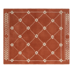 Paprika Blossom Trellis Hand Tufted Wool Rug - alternate view
