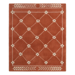 Paprika Blossom Trellis Hand Tufted Wool Rug