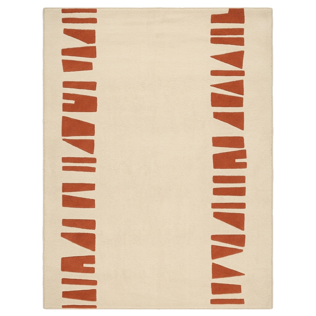 Parallel Abstract Shape Hand Tufted Wool Rug