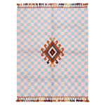Pastel Checkered Moroccan Shag Rug