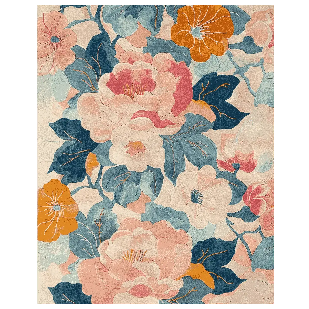 Pastel Floral Reverie Hand Tufted Rug