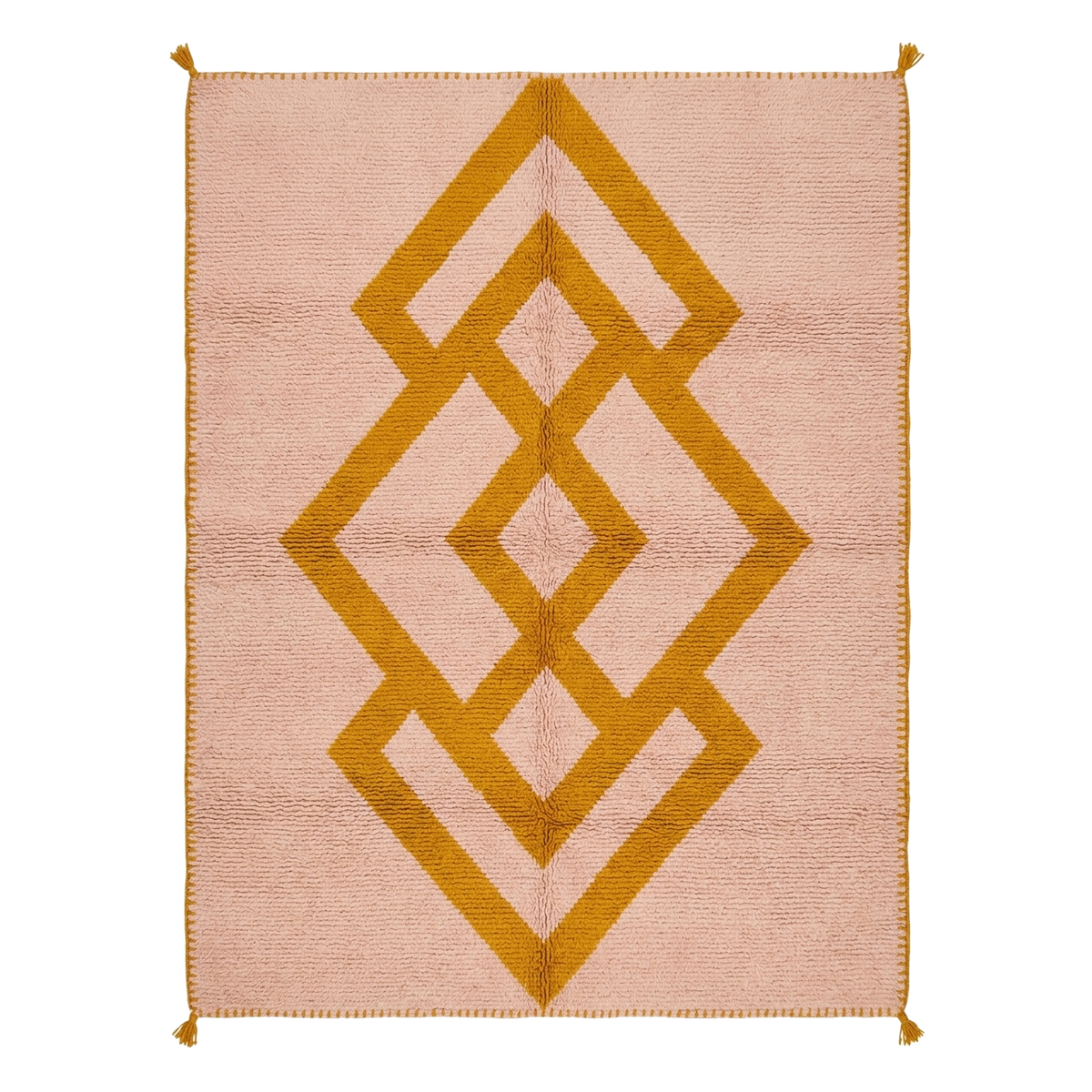 Pastel Honey Chevron Hand Knotted Rug 