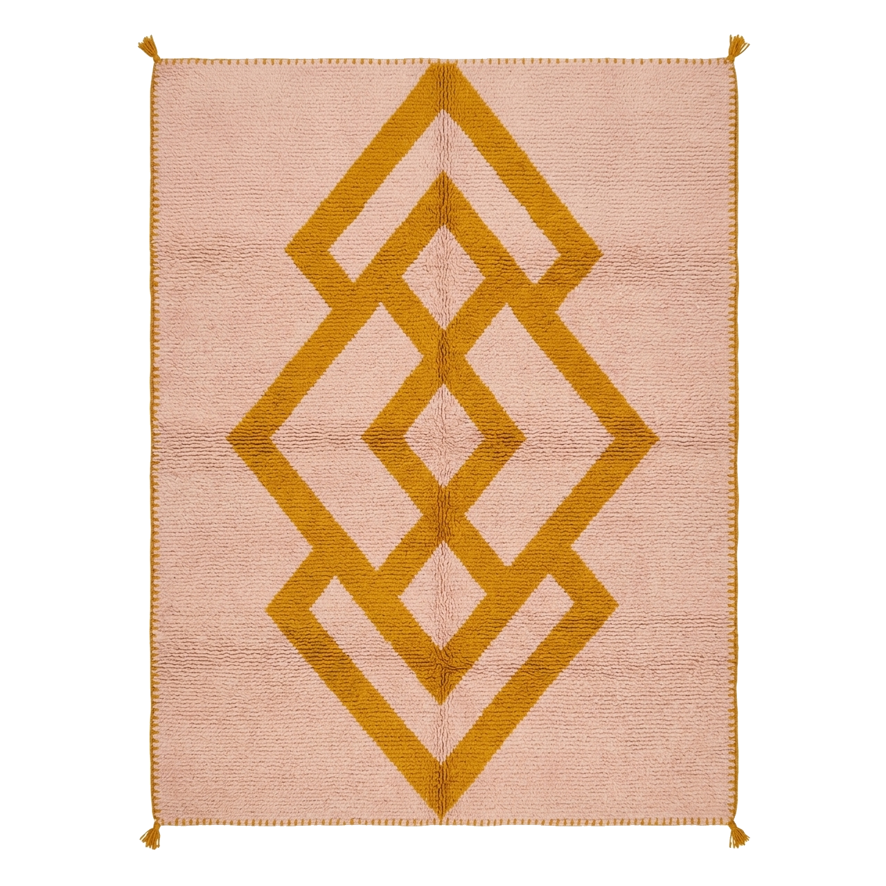 Pastel Honey Chevron Hand Knotted Rug 