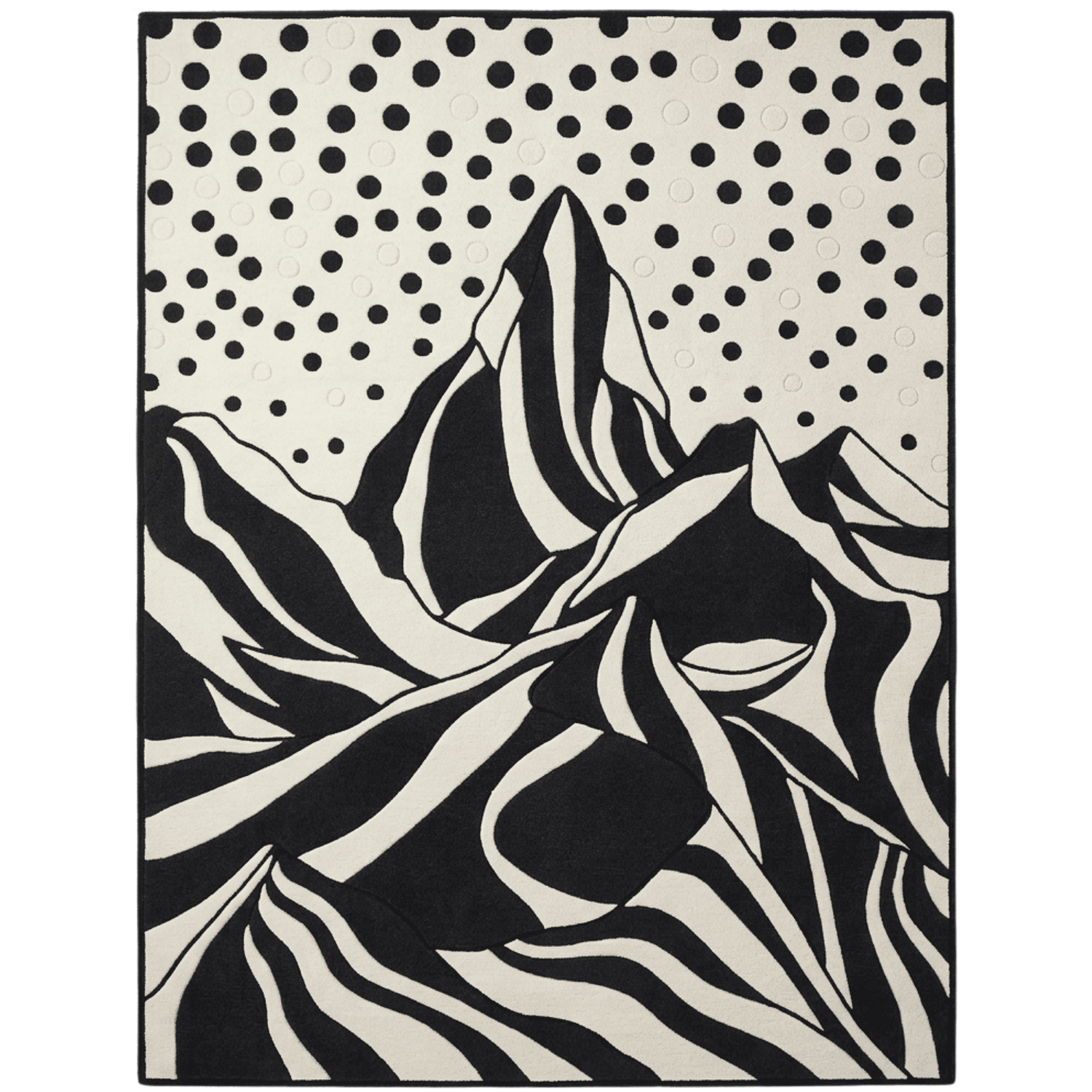Peaky Peak Hand Tufted Wool Rug — Custom 6' × 6'