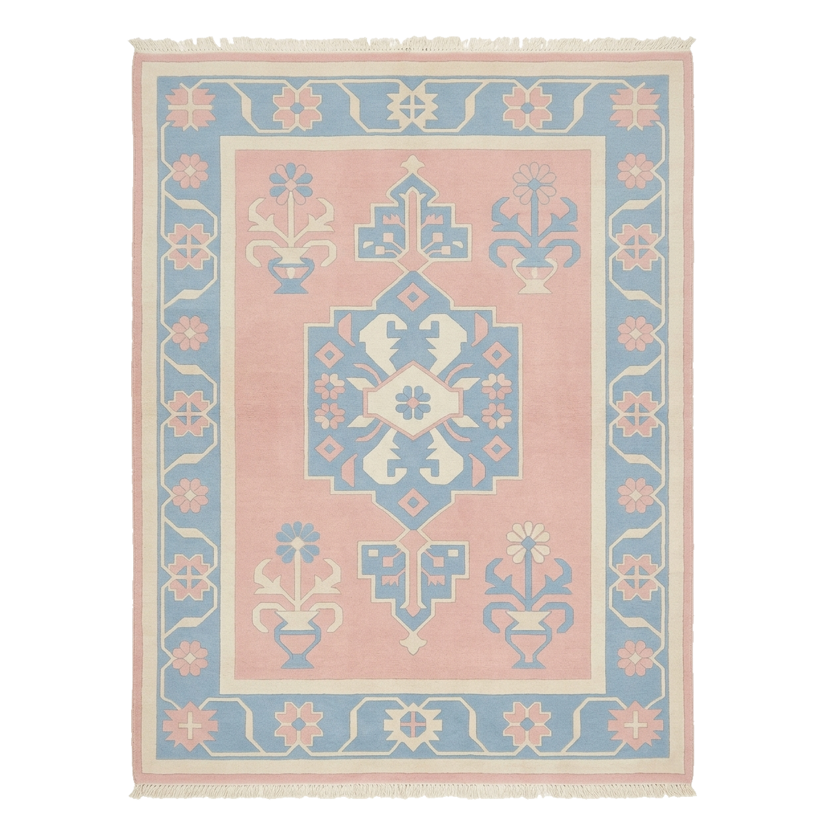 Periwinkle Path Hand Knotted Rug