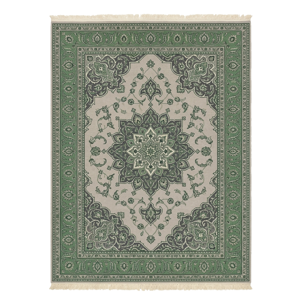 Persian Botanical Garland Hand Knotted Rug 