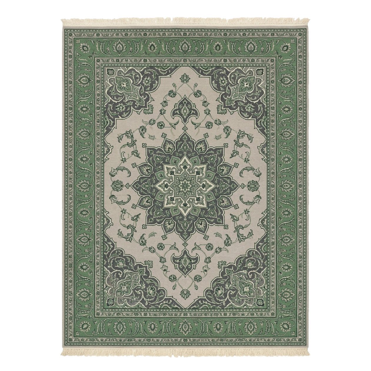 Persian Botanical Garland Hand Knotted Rug 