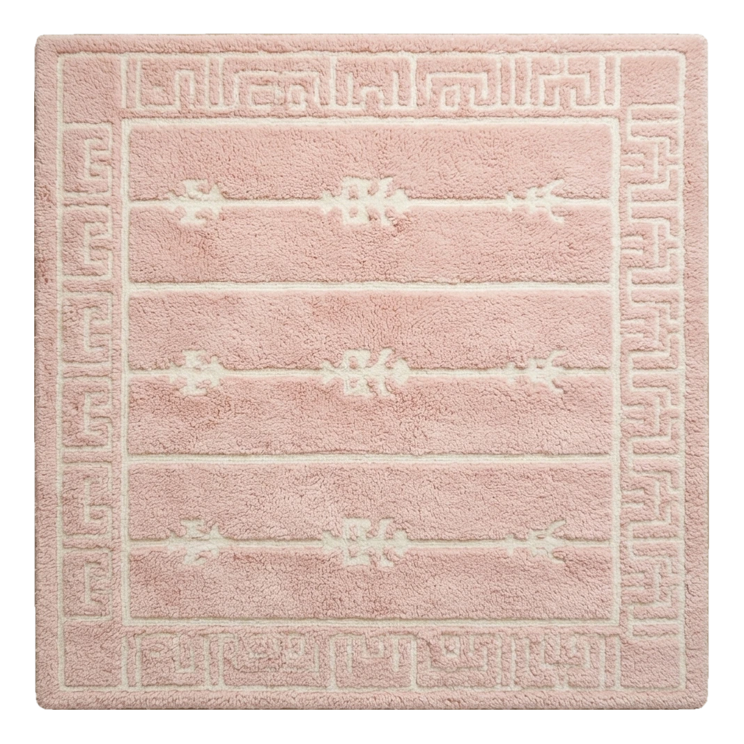 Petal Pagoda Pillars Square Hand Tufted Wool Rug - alternate view
