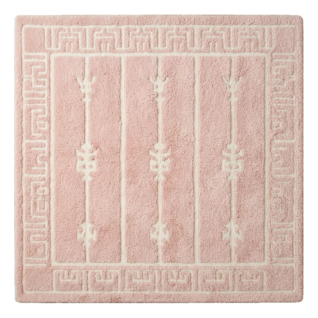 Petal Pagoda Pillars Square Hand Tufted Wool Rug