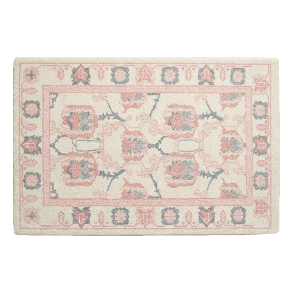 Petal Pink Heritage Hand Tufted Wool Rug - alternate view