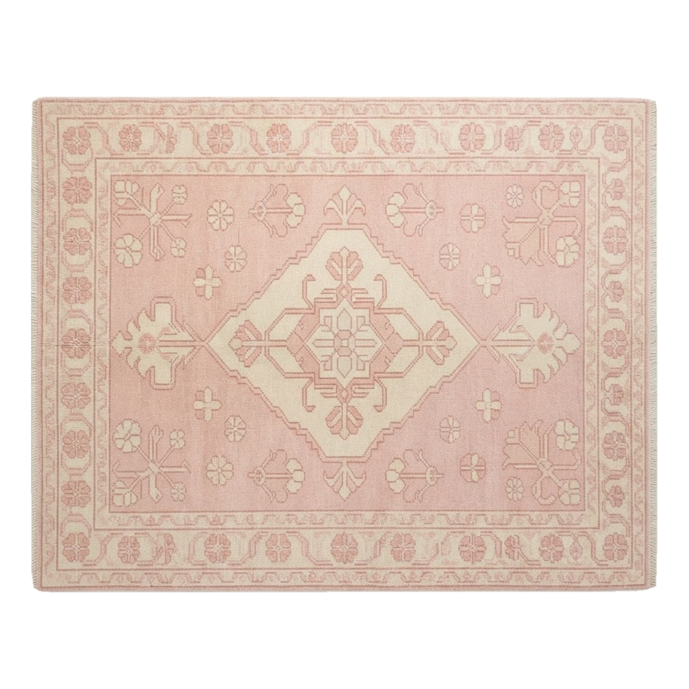 Petal Pink Oasis Hand Knotted Rug - alternate view