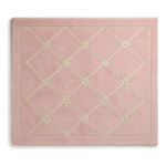 Petal Pink Trellis Hand Tufted Wool Rug - alternate view