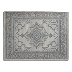 Pewter Labyrinth Crest Hand Tufted Wool Rug - alternate view
