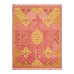 Pink Dynasty Damask Hand Knotted Rug