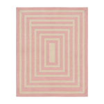 Pink Frame in Frame Hand Tufted Wool Rug 