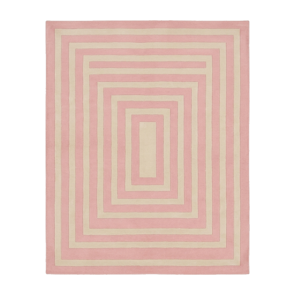 Pink Frame in Frame Hand Tufted Wool Rug — Swatch 12" x 12"