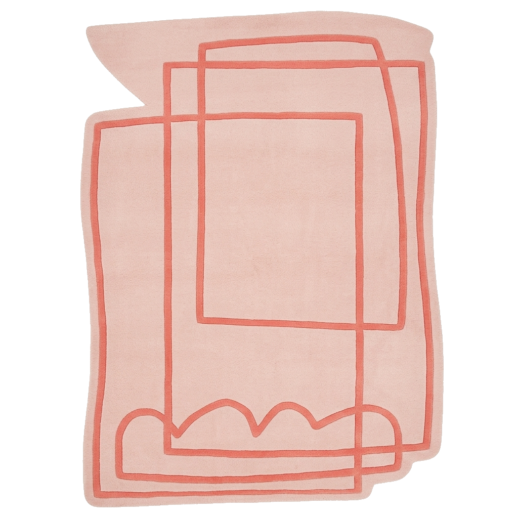 Pink Sketchbook Hand Tufted Wool Rug