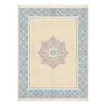 Pink & Blue Sovereign Star Hand Knotted Wool Rug