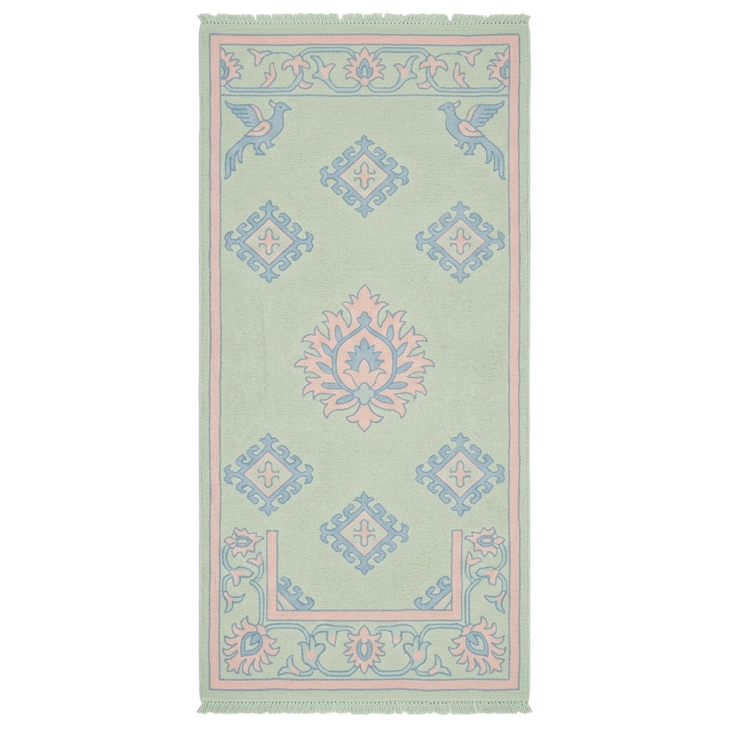Pistachio Crest Hand Knotted Runner Rug