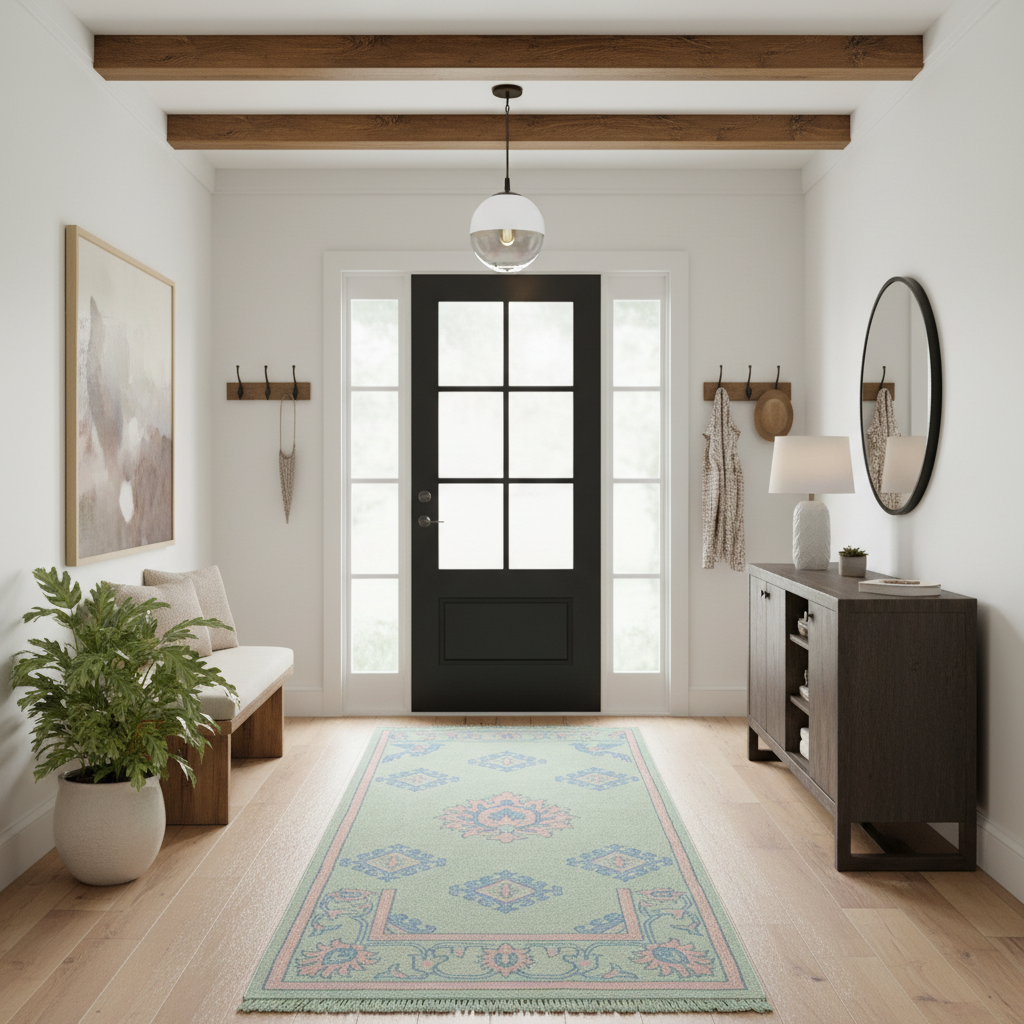 Pistachio Crest Hand Knotted Runner Rug