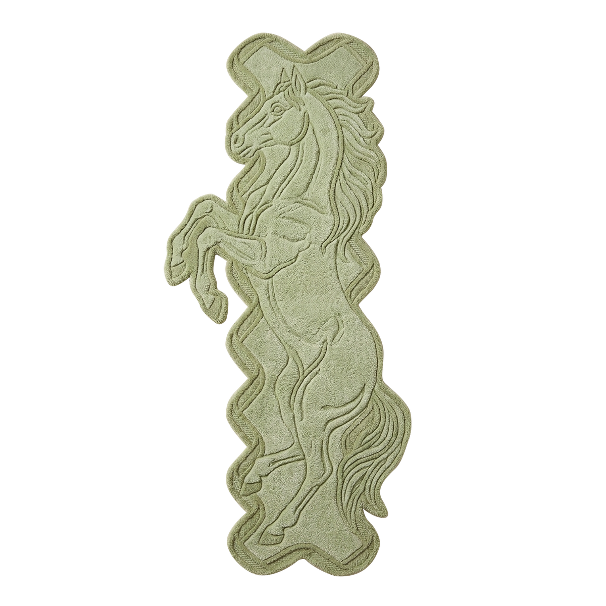 Pistachio Stallion Hand Tufted Wool Runner Rug