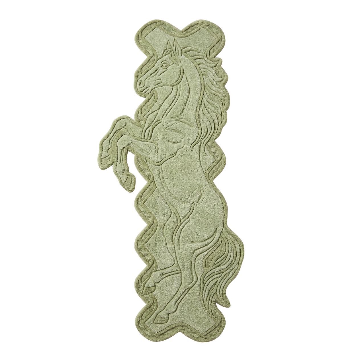 Pistachio Stallion Hand Tufted Wool Runner Rug