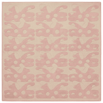 Playful Pink Puppy Tile Hand Tufted Wool Rug
