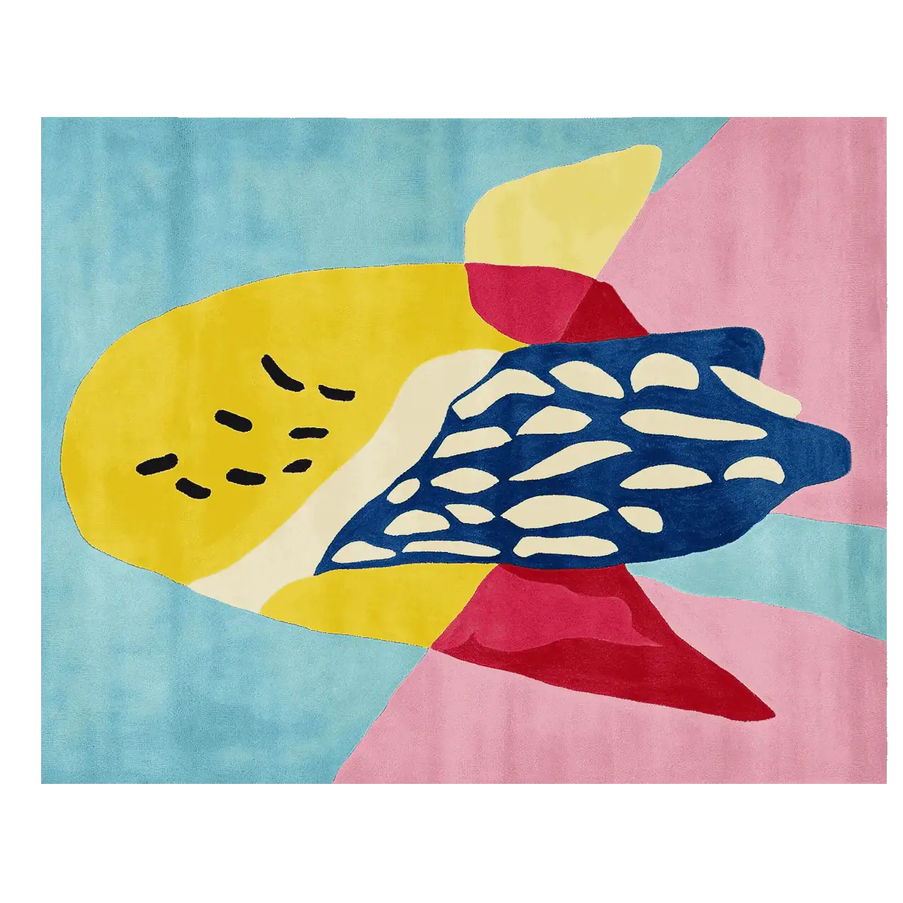 Playful Rhythm Forms Hand Tufted Rug