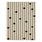 Playing Cards Motif Hand Tufted Wool Rug