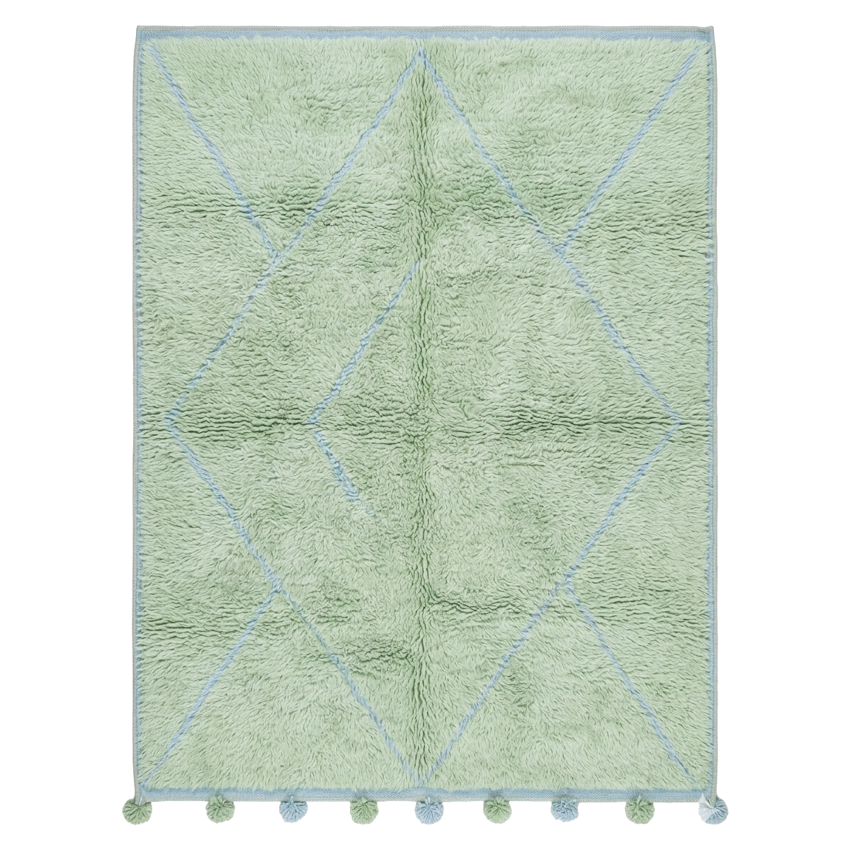 Plush Pistachio Moroccan Shag Rug