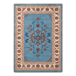 Porcelain Blue Blossom Hand Tufted Wool Rug