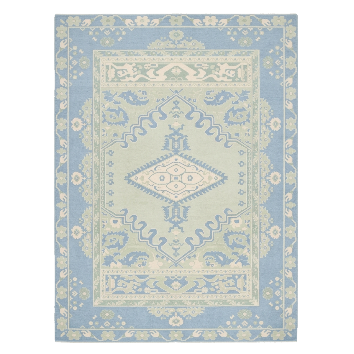 Powder Blue Heritage Hand Knotted Rug
