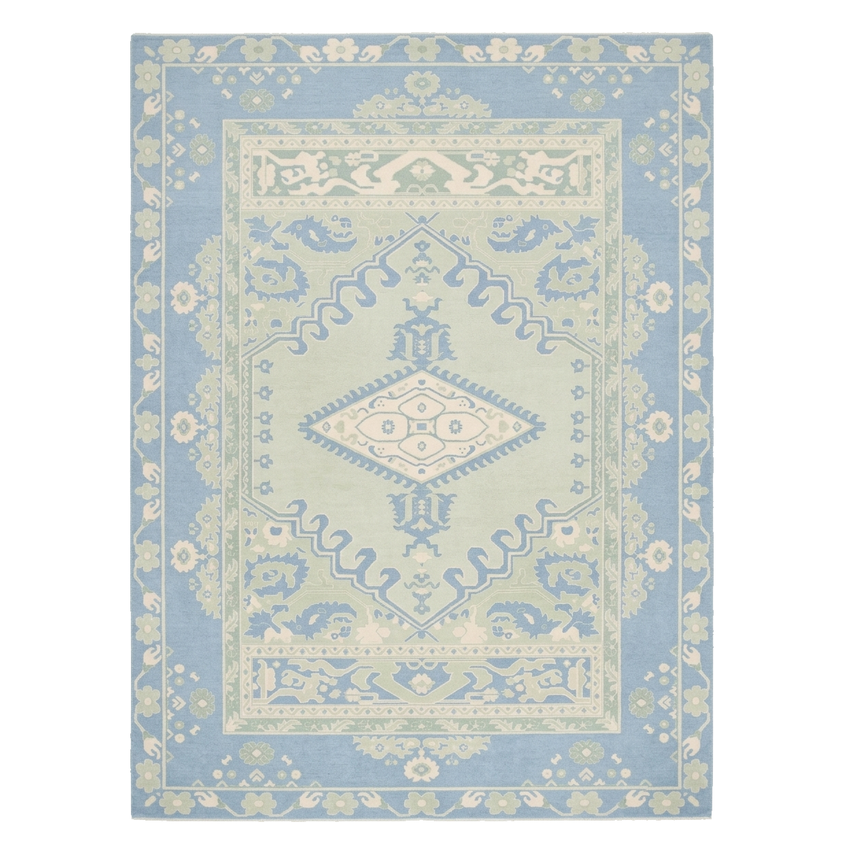 Powder Blue Heritage Hand Knotted Rug