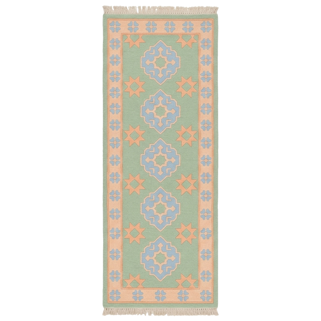 Prismatic Nomad Hand Knotted Runner Rug 