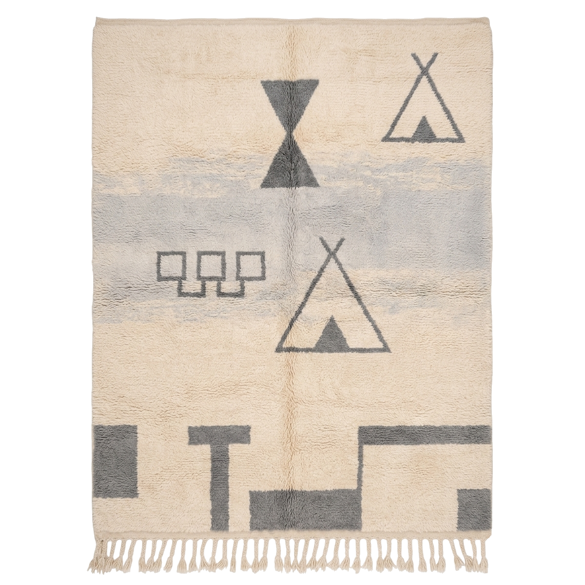 Quiet Inscription Moroccan Shag Rug