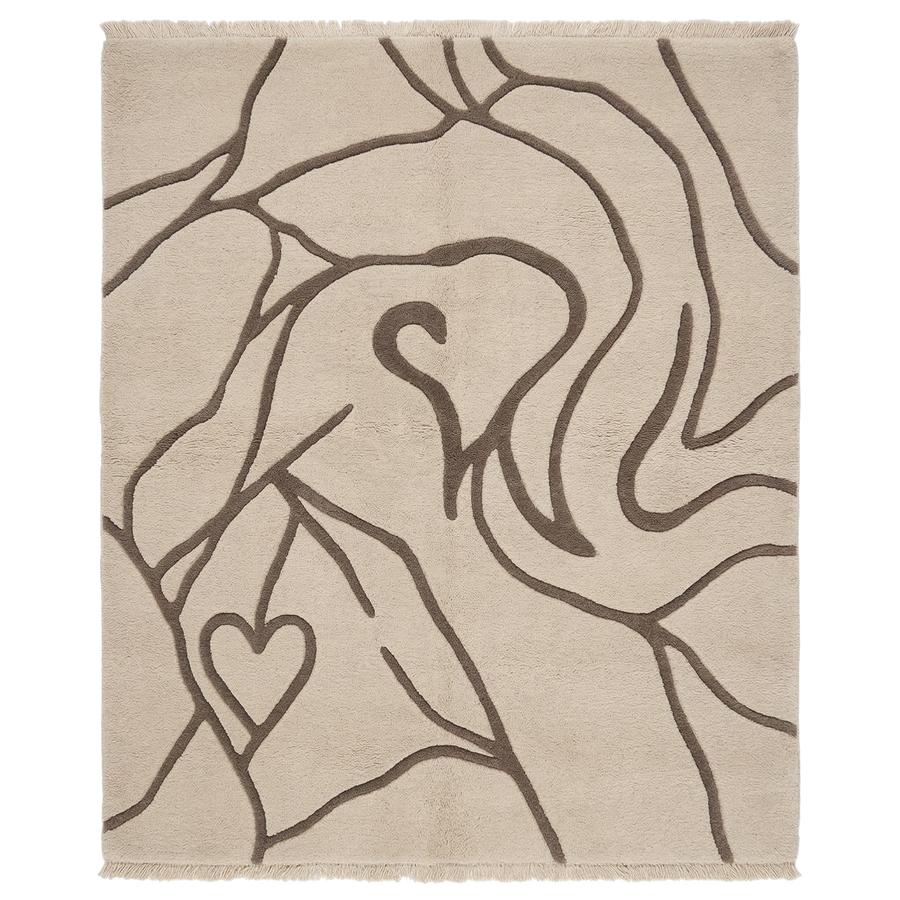 Random Lines Hand Knotted Rug