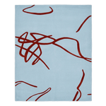 Random Scribbles Hand Tufted Wool Rug 