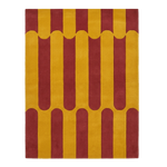 Red Pop Stripes Hand Tufted Wool Rug