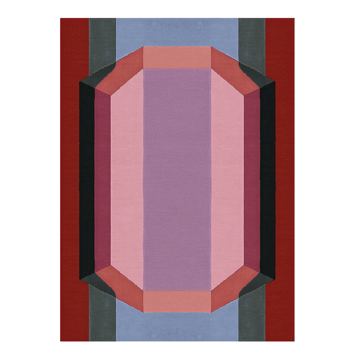 Refraction in Ruby Hand Tufted Wool Rug